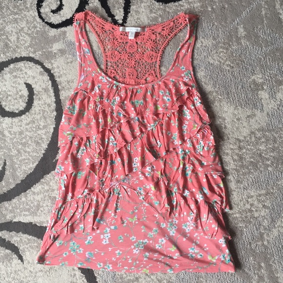 LC Lauren Conrad Tops - Lauren Conrad Floral Tank Top